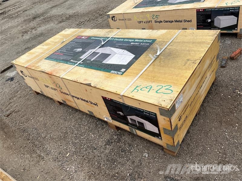 KJ K2223 23 ft x 22 ft Double Garage Metal Storage Bu Teräsrunkorakennukset
