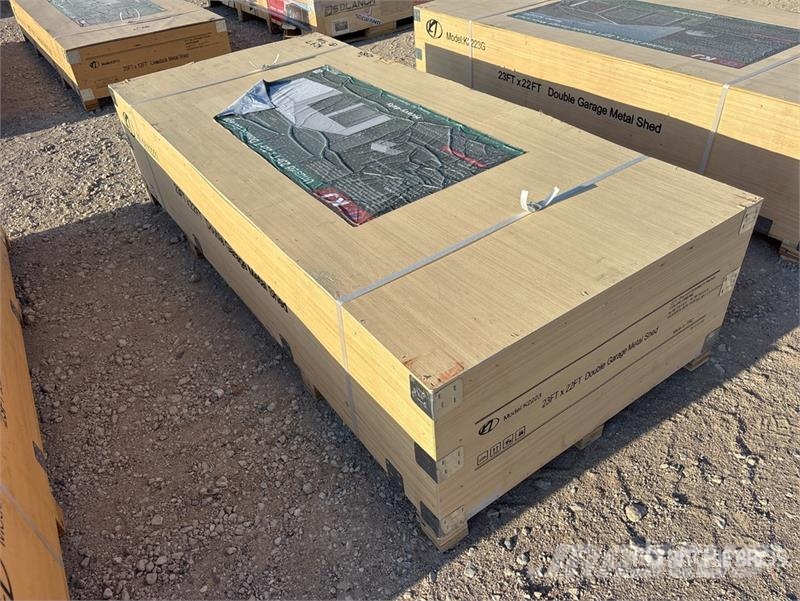 KJ K2223 23 ft x 22 ft Double Garage Metal Storage Bu Edificación de acero
