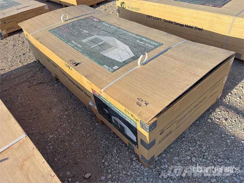 KJ K2223 23 ft x 22 ft Double Garage Metal Storage Bu Steel frame buildings