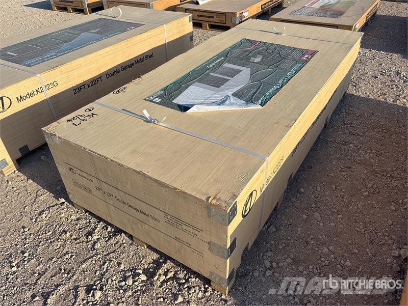 KJ K2223 23 ft x 22 ft Double Garage Metal Storage Bu Edificación de acero