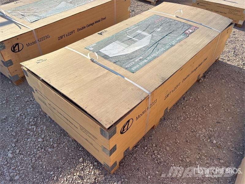 KJ K2223 23 ft x 22 ft Double Garage Metal Storage Bu Steel frame buildings