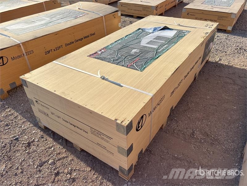 KJ K2223 23 ft x 22 ft Double Garage Metal Storage Bu Edificación de acero
