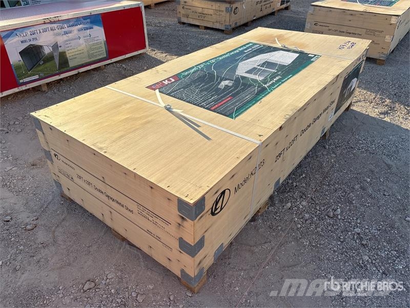 KJ K2223 23 ft x 22 ft Double Garage Metal Shed (Unus Jeklene gradbene konstrukcije