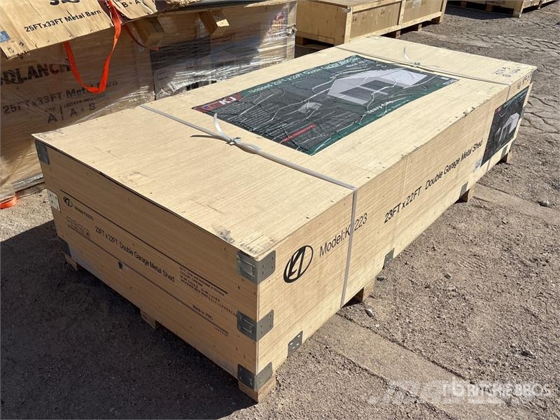 KJ K2223 23 ft x 22 ft Double Garage Metal Storage Bu Stalen constructies