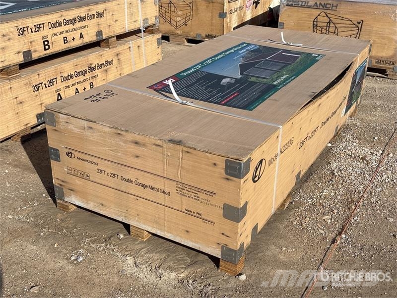 KJ K2223G 23 ft x 22 ft Double Garage Metal Storage B Edificación de acero