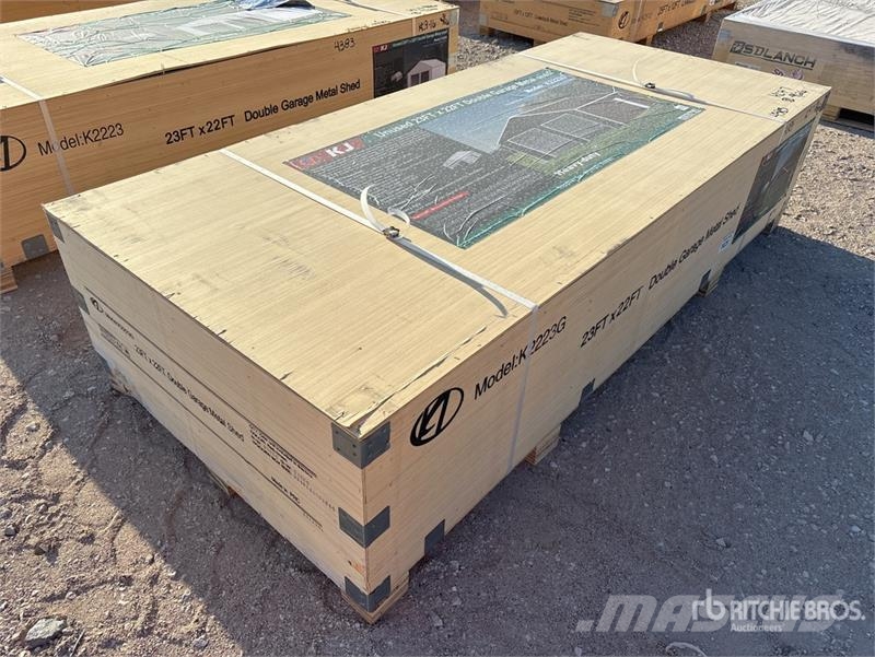KJ K2223G 23 ft x 22 ft Double Garage Metal Storage B Steel frame buildings