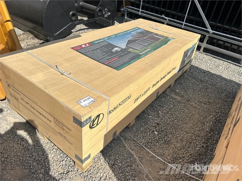 KJ K2223G 23 ft x 22 ft Double Garage Metal Storage B Teräsrunkorakennukset