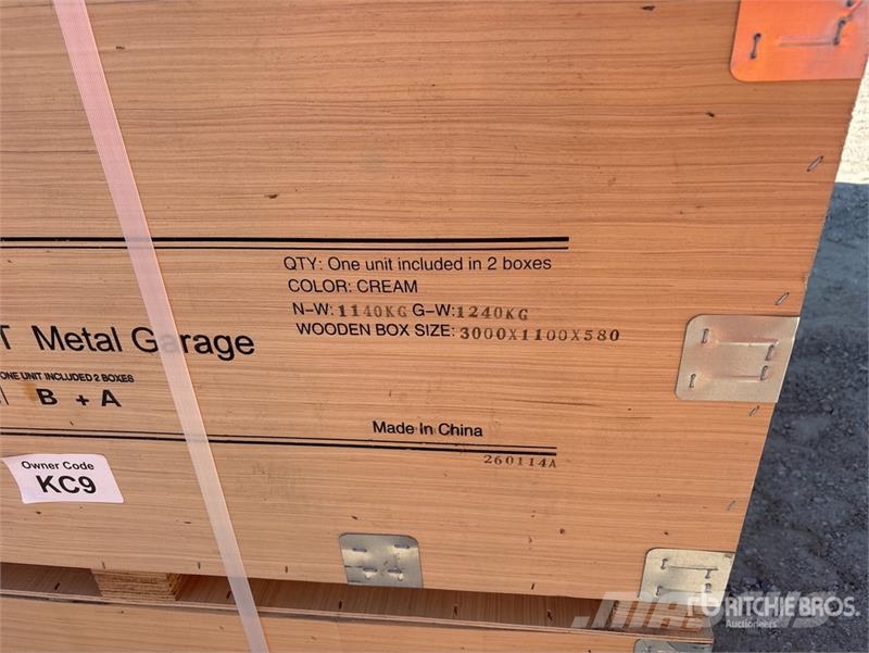 KJ K2346 Metal Garage Storage Building (Unused) Stalen constructies