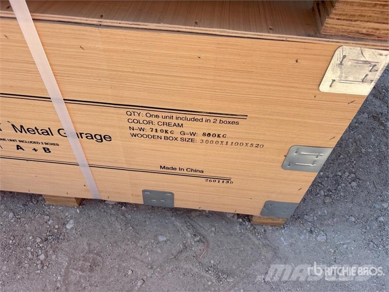 KJ K2346 Metal Garage Storage Building (Unused) Stalen constructies
