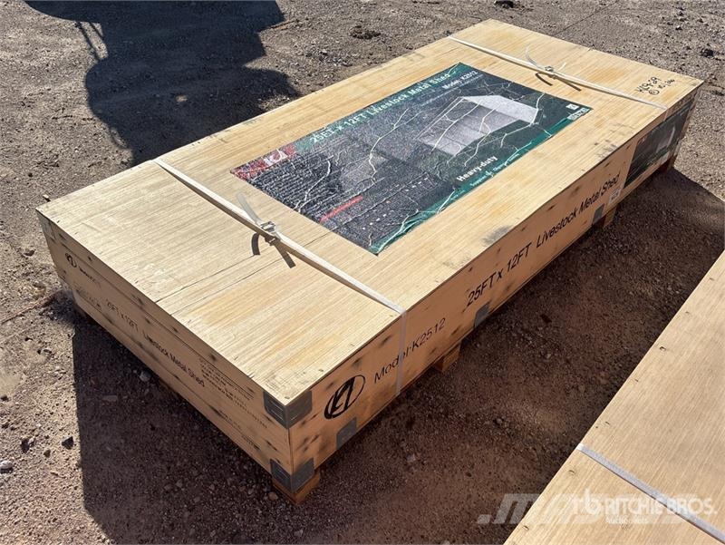 KJ K2512 12 ft x 25 ft Metal Livestock Shelter (Unuse ماكينات وملحقات مواش أخرى