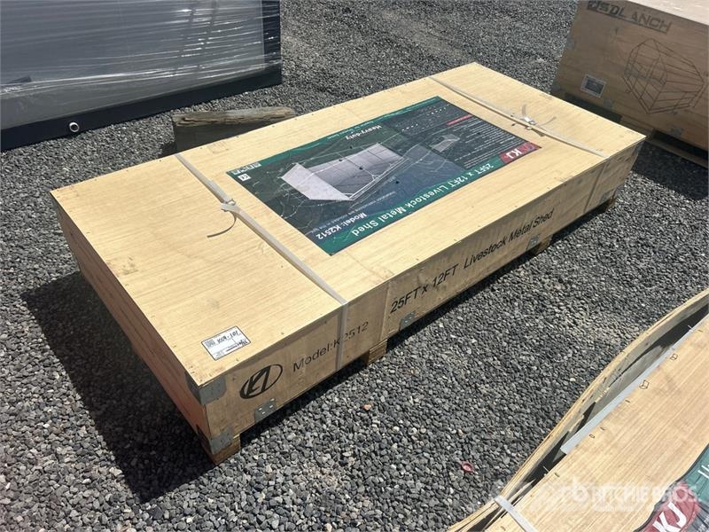 KJ K2512 12 ft x 25 ft Metal Livestock Shelter (Unuse Other livestock machinery and accessories