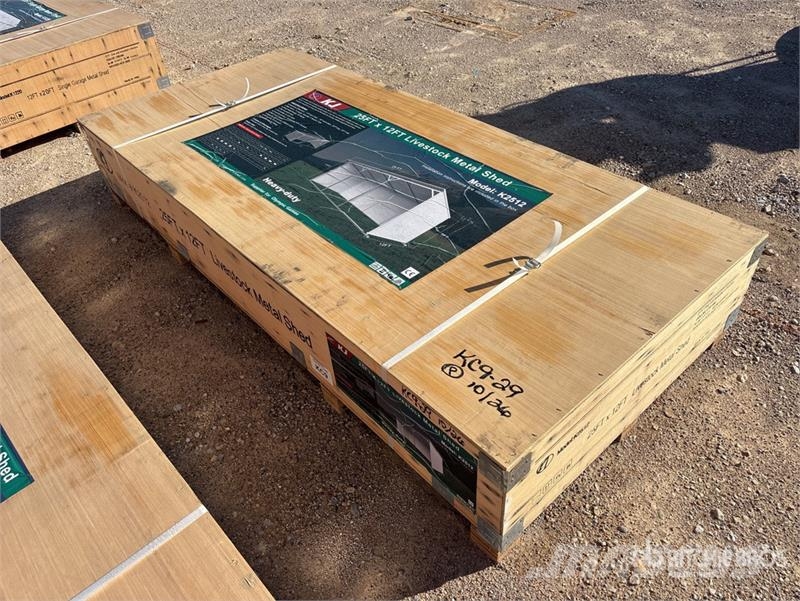 KJ K2512 12 ft x 25 ft Metal Livestock Shelter (Unuse ماكينات وملحقات مواش أخرى