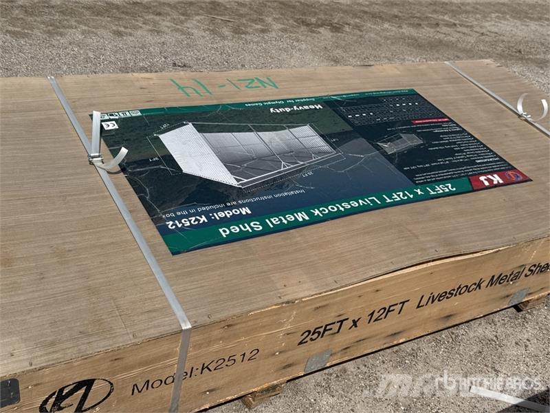 KJ K2512 25 ft x12 ft Metal Shed Livestock Shelter (U Other livestock machinery and accessories