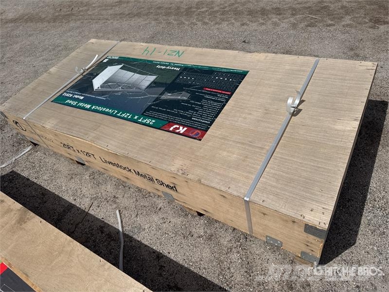 KJ K2512 25 ft x12 ft Metal Shed Livestock Shelter (U Other livestock machinery and accessories