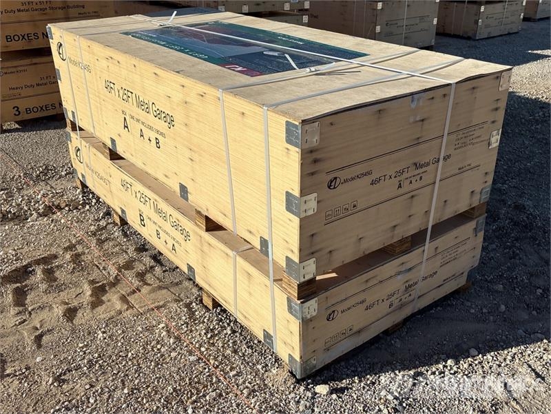KJ K2545G 25 ft x 45 ft Metal Garage Storage Building Construcții din cadru metalic