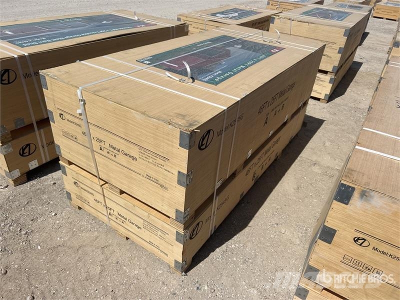 KJ K2545G 25 ft x 45 ft Metal Garage Storage Building Teraskonstruktsiooniga ehitised