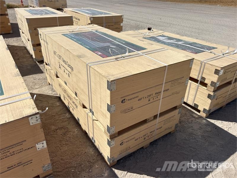 KJ K2545G 25 ft x 45 ft Metal Garage Storage Building Teraskonstruktsiooniga ehitised
