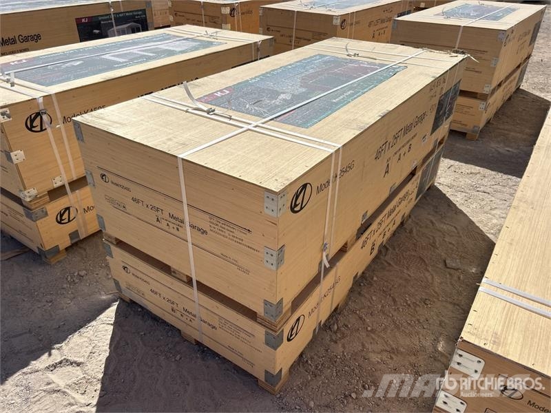 KJ K2545G 25 ft x 45 ft Metal Garage Storage Building Teraskonstruktsiooniga ehitised