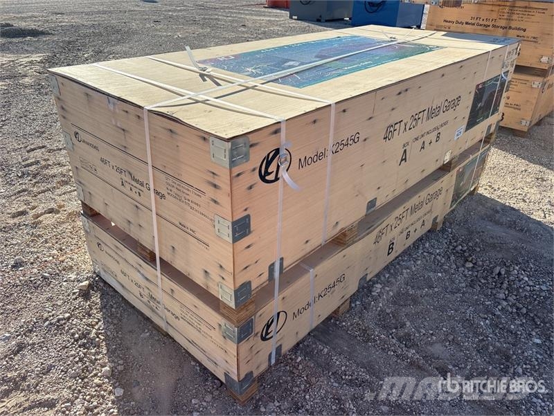 KJ K2545G 25 ft x 45 ft Metal Garage Storage Building Construcții din cadru metalic