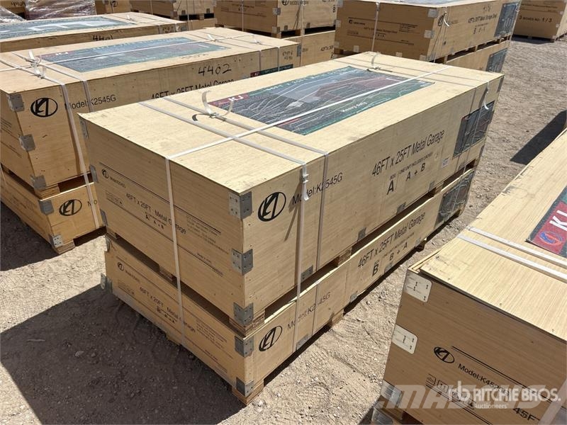 KJ K2545G 25 ft x 45 ft Metal Garage Storage Building Teraskonstruktsiooniga ehitised