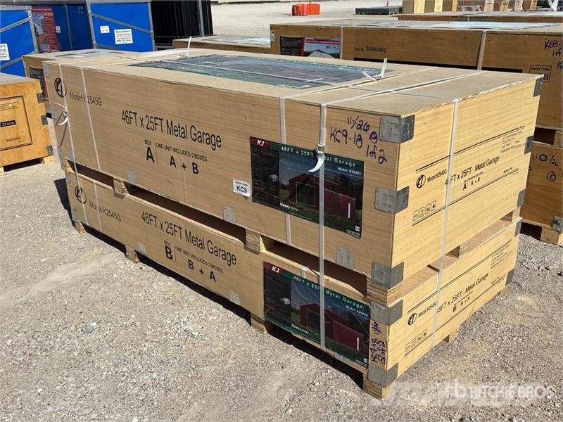 KJ K2545G 25 ft x 45 ft Metal Garage Storage Building Estruturas de aço