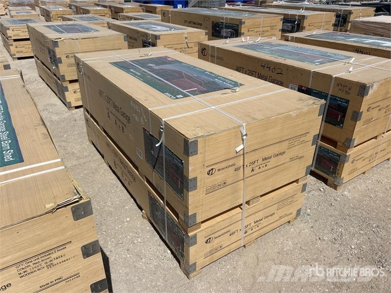 KJ K2545G 25 ft x 45 ft Metal Garage Storage Building Teraskonstruktsiooniga ehitised