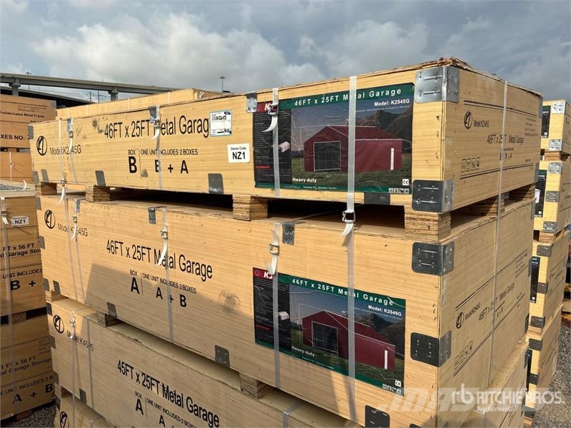 KJ K2545G 25 ft x 45 ft Metal Garage Storage Building Stalen constructies