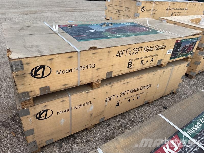 KJ K2545G 25 ft x 46 ft Metal Garage Storage Building Jeklene gradbene konstrukcije