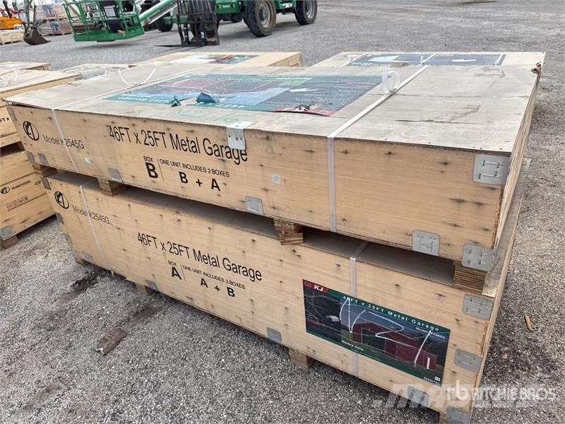 KJ K2545G 25 ft x 46 ft Metal Garage Storage Building Jeklene gradbene konstrukcije