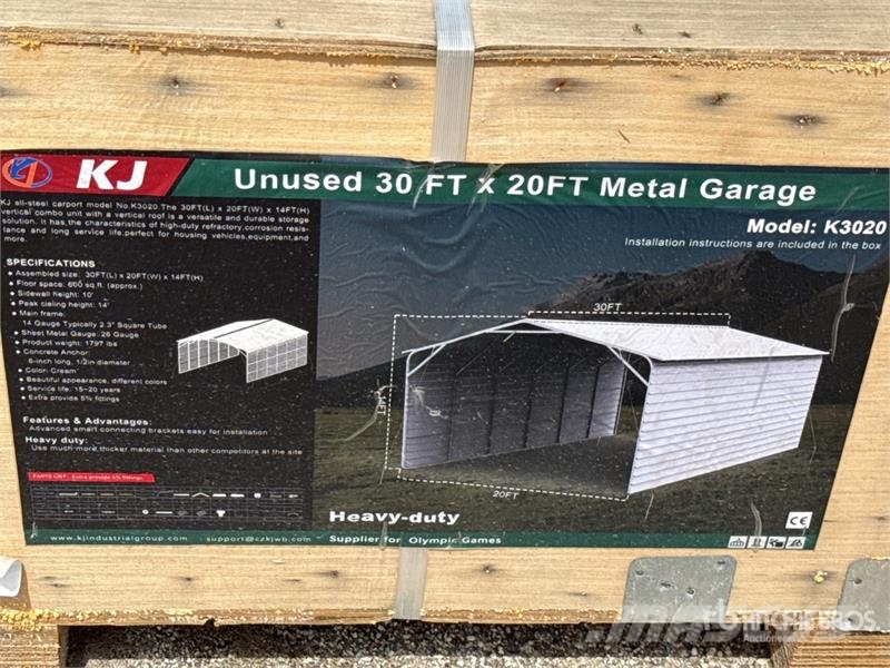 KJ K3020 20 ft x 30 ft Carport (Unused) Jeklene gradbene konstrukcije