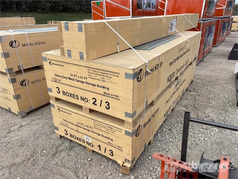 KJ K3151 31 ft x 51 ft Heavy Duty Metal Garage Storag Estruturas de aço