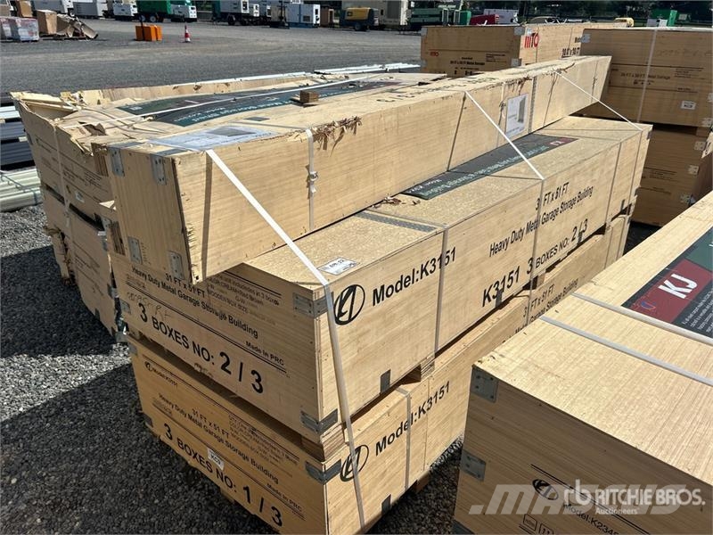 KJ K3151 31 ft x 51 ft Heavy Duty Metal Garage Storag Construcții din cadru metalic