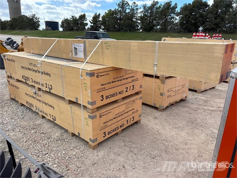 KJ K3151 31 ft x 51 ft Heavy Duty Metal Garage Storag Estruturas de aço