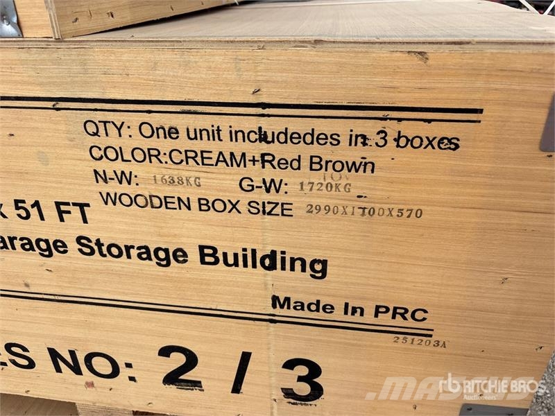 KJ K3151 31 ft x 51 ft Heavy Duty Metal Garage Storag Estruturas de aço