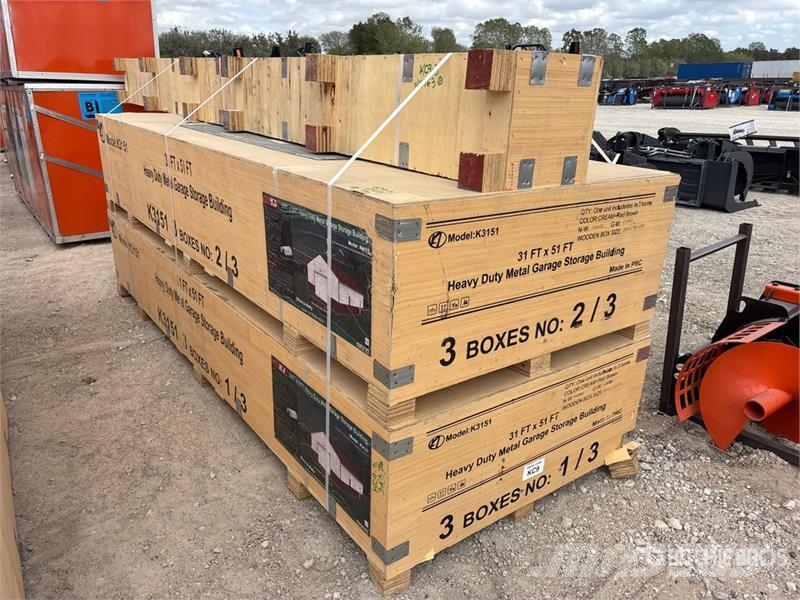 KJ K3151 31 ft x 51 ft Heavy Duty Metal Garage Storag Estruturas de aço