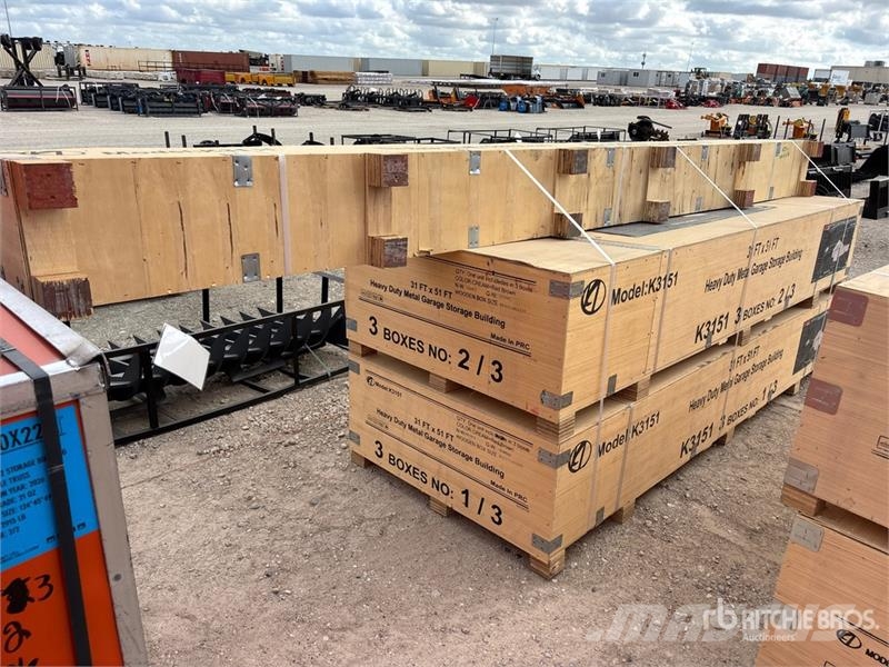 KJ K3151 31 ft x 51 ft Heavy Duty Metal Garage Storag Estruturas de aço