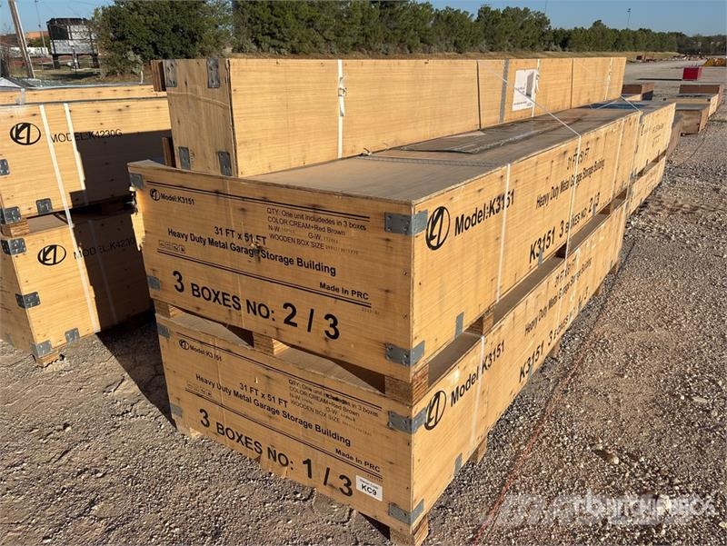 KJ K3151 31 ft x 51 ft Heavy Duty Metal Garage Storag Edificación de acero