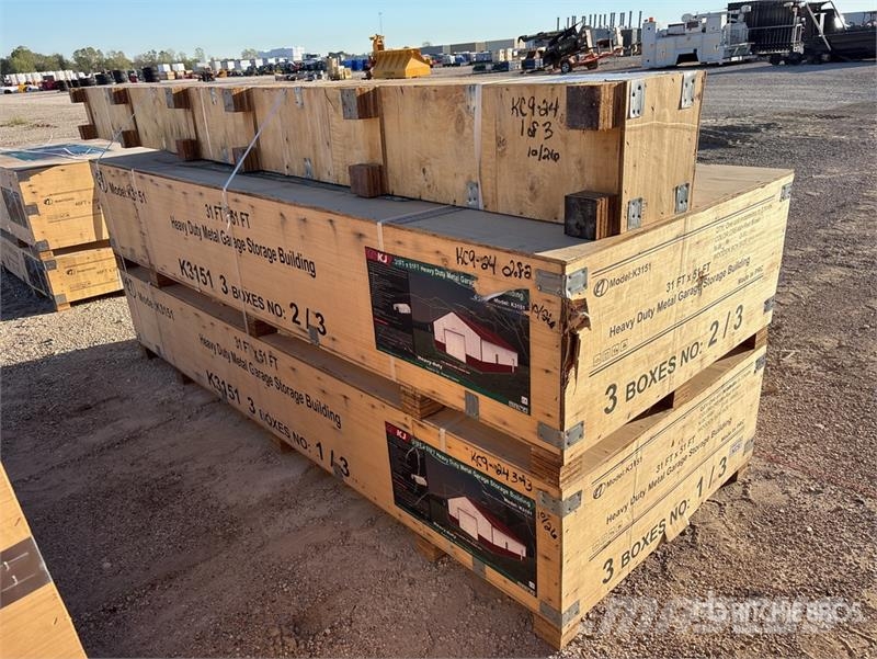 KJ K3151 31 ft x 51 ft Heavy Duty Metal Garage Storag Edificación de acero
