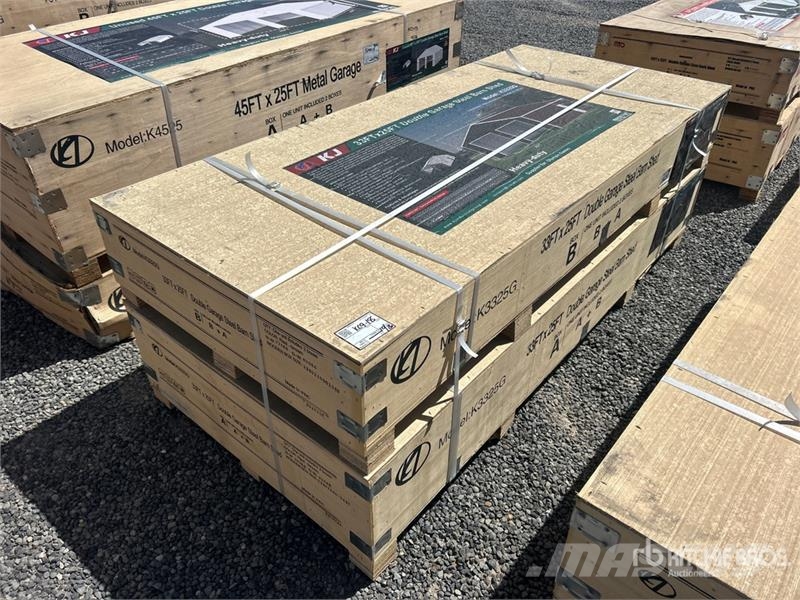 KJ K3325G 25 ft x 33 ft Double Garage Metal Storage B Construcții din cadru metalic