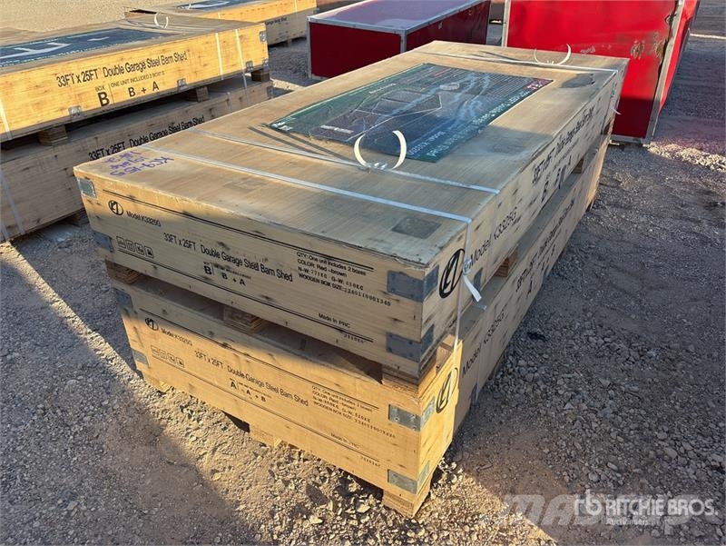 KJ K3325G 33 ft x 25 ft Double Garage Metal Shed (Unu Jeklene gradbene konstrukcije
