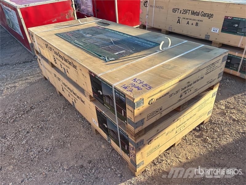 KJ K3325G 33 ft x 25 ft Double Garage Metal Shed (Unu Jeklene gradbene konstrukcije