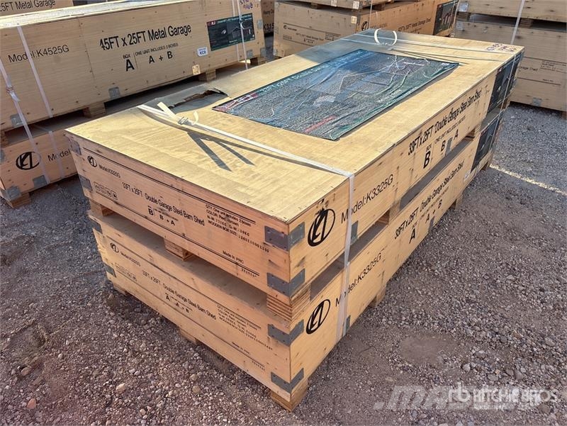 KJ K3325G 33 ft x 25 ft Double Garage Metal Shed (Unu Jeklene gradbene konstrukcije