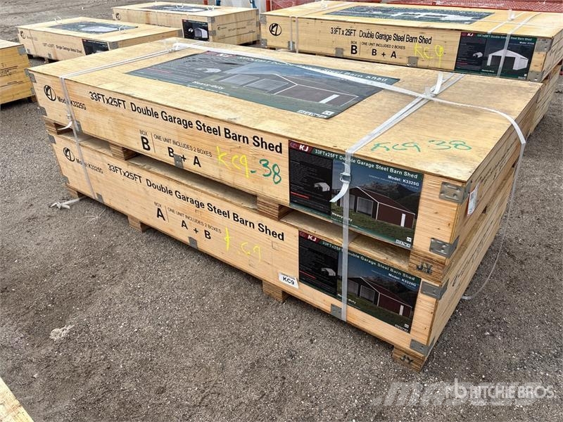 KJ K3325G Double Garage Metal Shed (Unused) Teräsrunkorakennukset