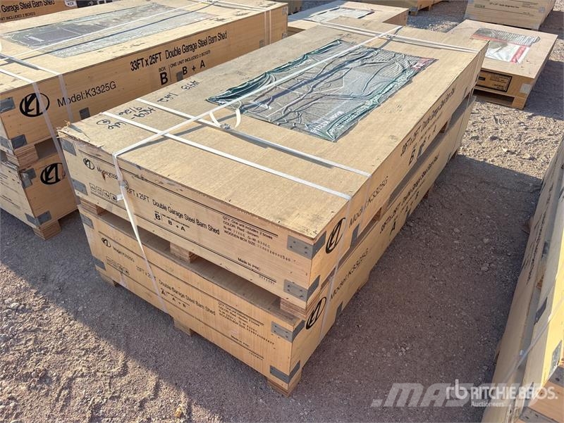 KJ K3325G Double Garage Metal Storage Building (Unuse Steel frame buildings