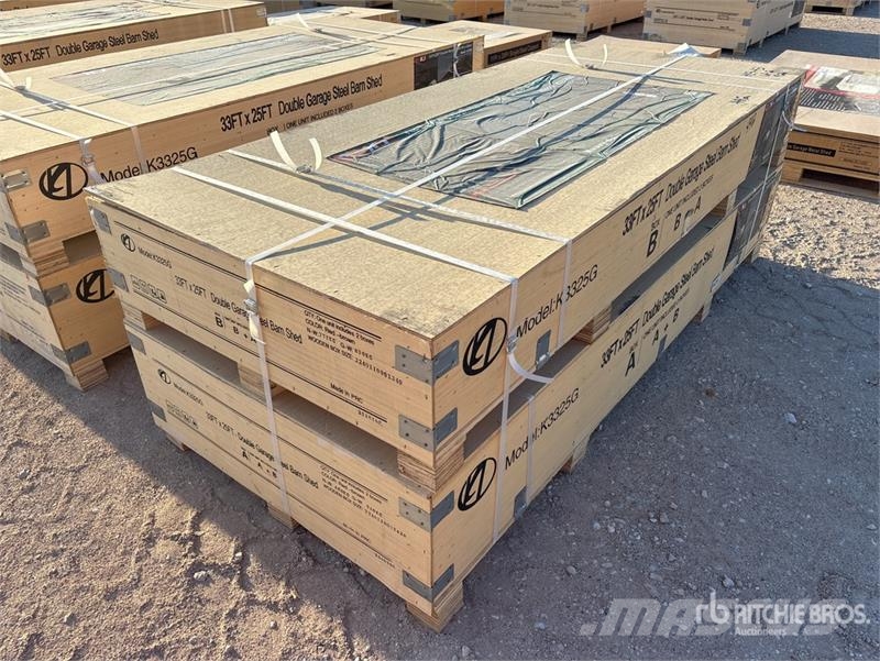 KJ K3325G Double Garage Metal Storage Building (Unuse Edificación de acero