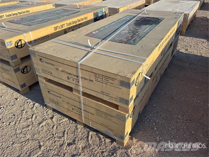 KJ K3325G Double Garage Metal Storage Building (Unuse Edificación de acero