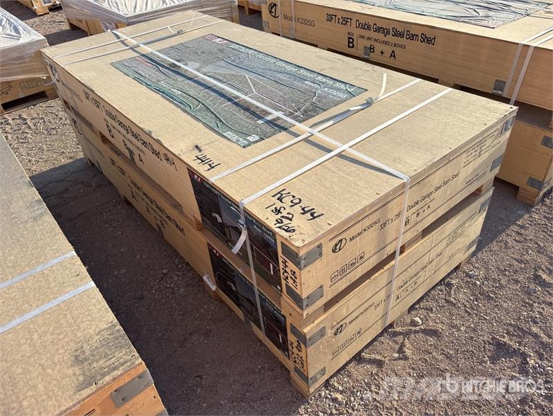KJ K3325G Double Garage Metal Storage Building (Unuse Edificación de acero