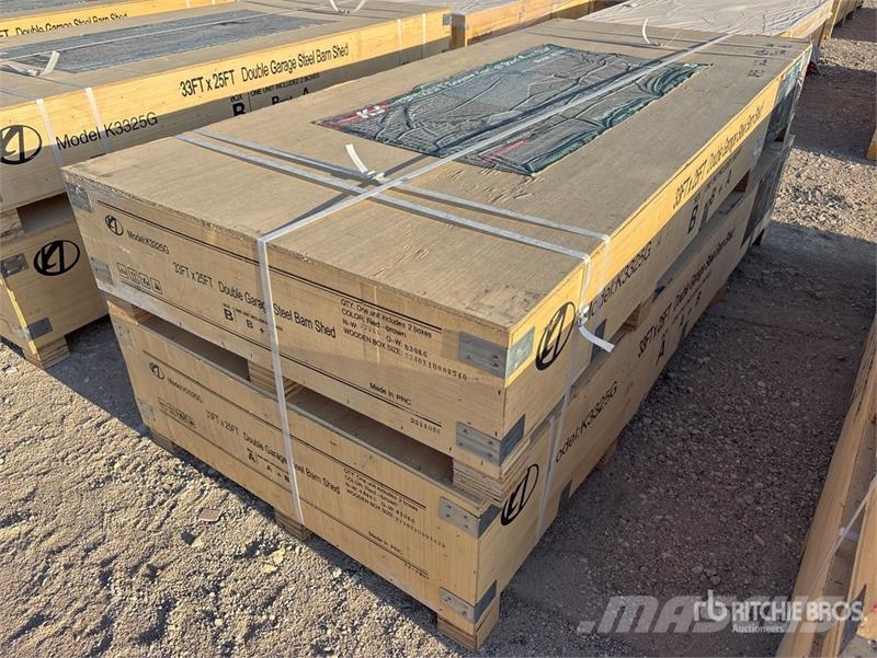 KJ K3325G Double Garage Metal Storage Building (Unuse Steel frame buildings