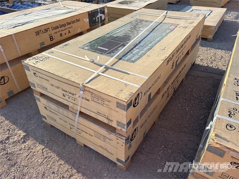KJ K3325G Double Garage Metal Storage Building (Unuse Edificación de acero