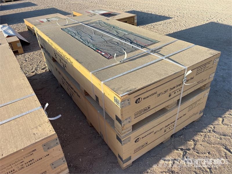 KJ K3325G Double Garage Metal Storage Building (Unuse Edificación de acero